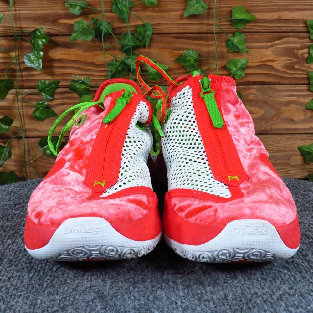 Nike PG 4 Christmas Mens Basketball Shoes Size 11 Athletic Red White Green